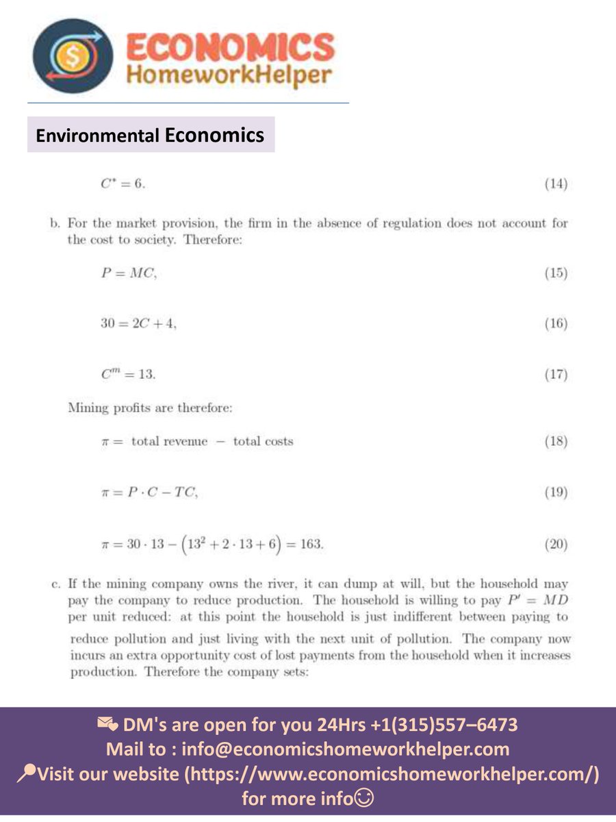 EconomicsHomew2's tweet image. Hire the best experts for environmental economics homework help at an affordable price. Work with bright minds to solve your Economics homework without any hassles! Do visit bit.ly/3cZ8Ihg
#economicshomeworkhelp #domyeconomicshomework #environmentaleconomics #onlinehelp