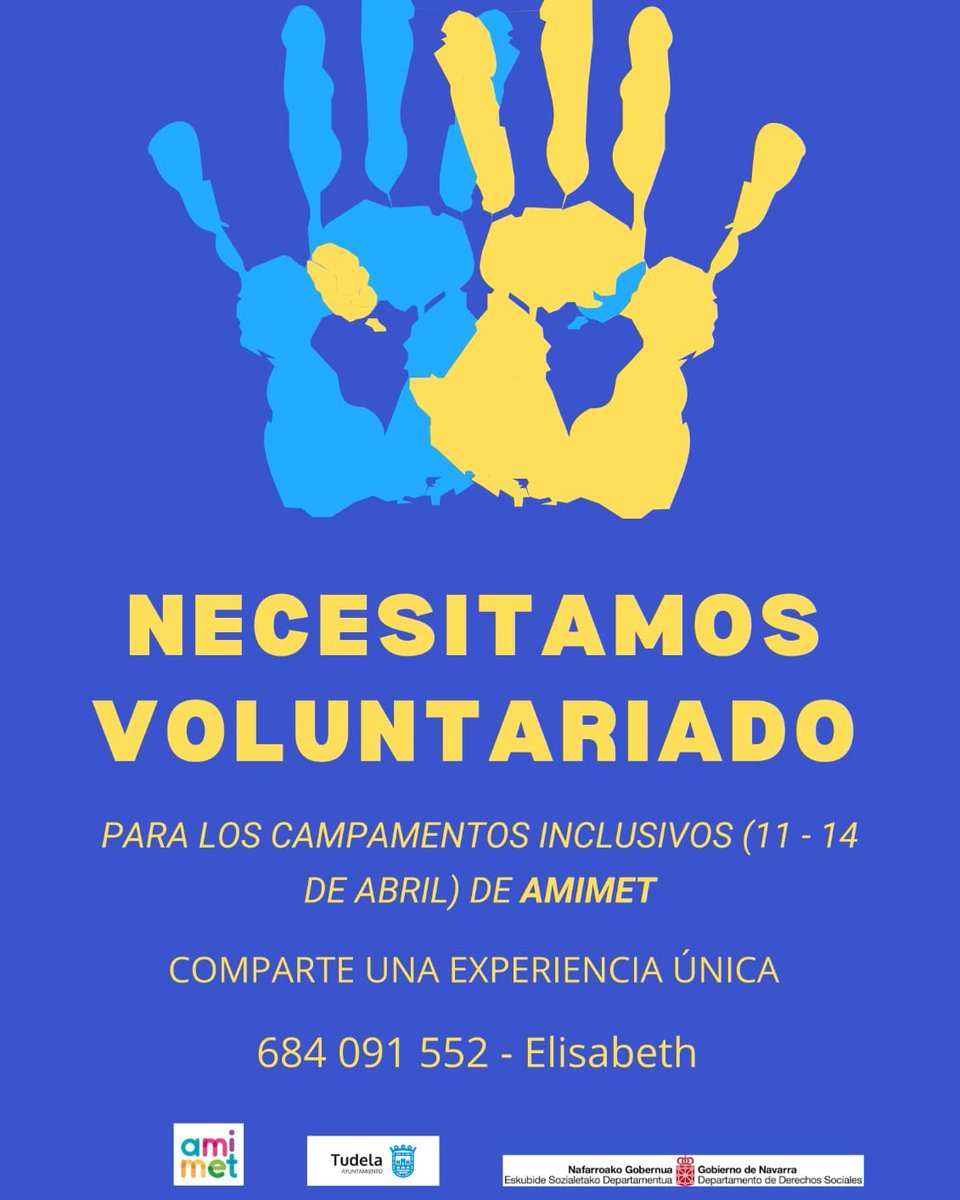 AsocAMIMET's tweet photo. ¿Quieres vivir una experiencia única como voluntari@ en Amimet? 

Descubre tus capacidades aprendiendo de las de otr@s. Participa en el voluntariado de Amimet para conocerte a ti mism@. Todo ello de la mano de las personas con discapacidad.

Buscamos a voluntari@s como TÚ. https://t.co/dnsCf1gsYf