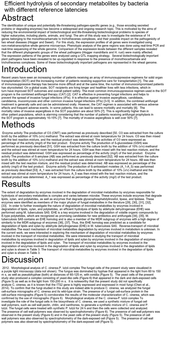quaglee's tweet photo. Check out my newest paper (Full text available in bio link): Efficient hydrolysis of secondary metabolites by bacteria with different reference latencies https://t.co/F0BSgu8wtP