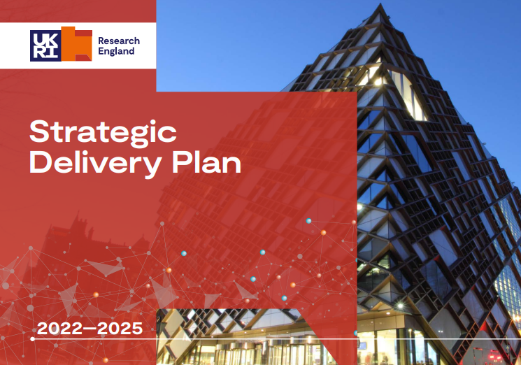 ResEngland's tweet photo. Today, we published our Strategic Delivery Plan. It sets out our commitments in the higher education sector, the ambitious work programme to fulfil these over the next two years and how our work contributes to the wider @UKRI_News strategy: https://t.co/cRTgOO3krT /1 https://t.co/vmVngBJGvv