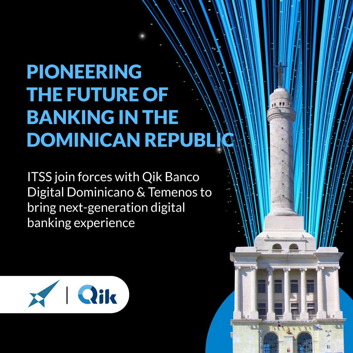 TeamITSS's tweet photo. #ITSS is proud to have collaborated with @QikBanco &amp; #Temenos to deliver the 1st digital-only bank in the DR, pioneering the future of banking in the region. In just 6 months, we delivered an innovative, state-of-the-art #digitalbanking experience. https://t.co/NrfBUwz8ez