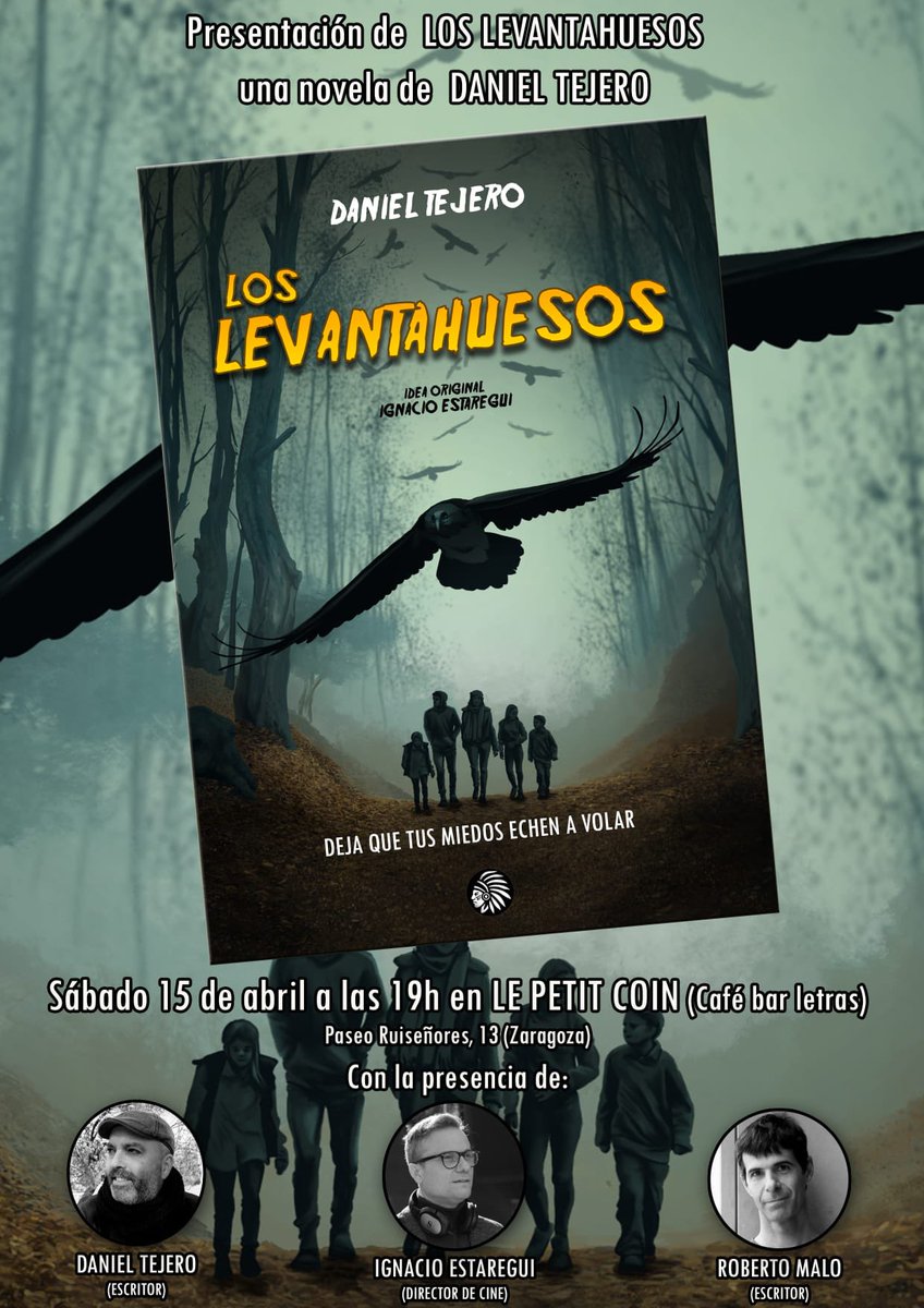 iestaregui's tweet photo. ¡LOS LEVANTAHUESOS!
Mucha ilusión esto. Lo que empezó como un guión para una película, lo ha convertido Dani Tejero en una novela que edita @apachelibros 
Próximo sábado 15 de abril, presentación en Le Petit Coin, introducida por Roberto Malo. Portada de Miguel Monreal!! https://t.co/DstYzy7yHr