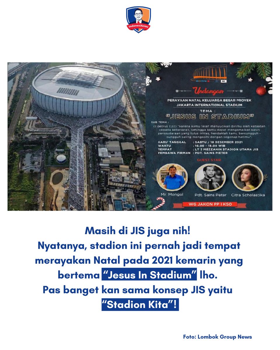 indonesianies_'s tweet photo. Ternyata selain buat acara umat Muslim, banyak ruang publik yang juga dijadikan tempat acara agama lainnya, lho. Ini bukti kalo Pak Anies sangat mengedepankan nilai toleransi. 

Adem banget kan kalo kayak gini?☺️

@aniesbaswedan @AnchaJie_ 
#RelawanIndonesiAnies #AniesBaswedan #Anies #RekamJejakAnies #Pilpres2024