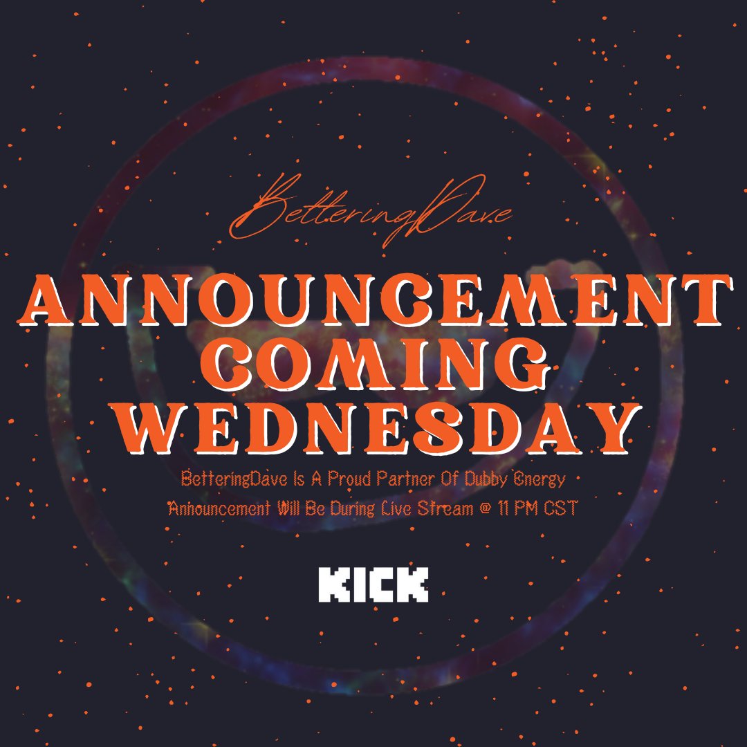 Mr_Maberry's tweet photo. Big Announcement Coming Wednesday at 11 PM CST. If You Miss The Stream At https://t.co/Db0moh30Qr Don't Worry, It'll Also Be Posted Here On Instagram, Facebook, YouTube, And Twitter.
https://t.co/HWlguwtmdE
#twitch #kick #kickstreaming #betteringdave #announcement https://t.co/Ew8gXqEepL