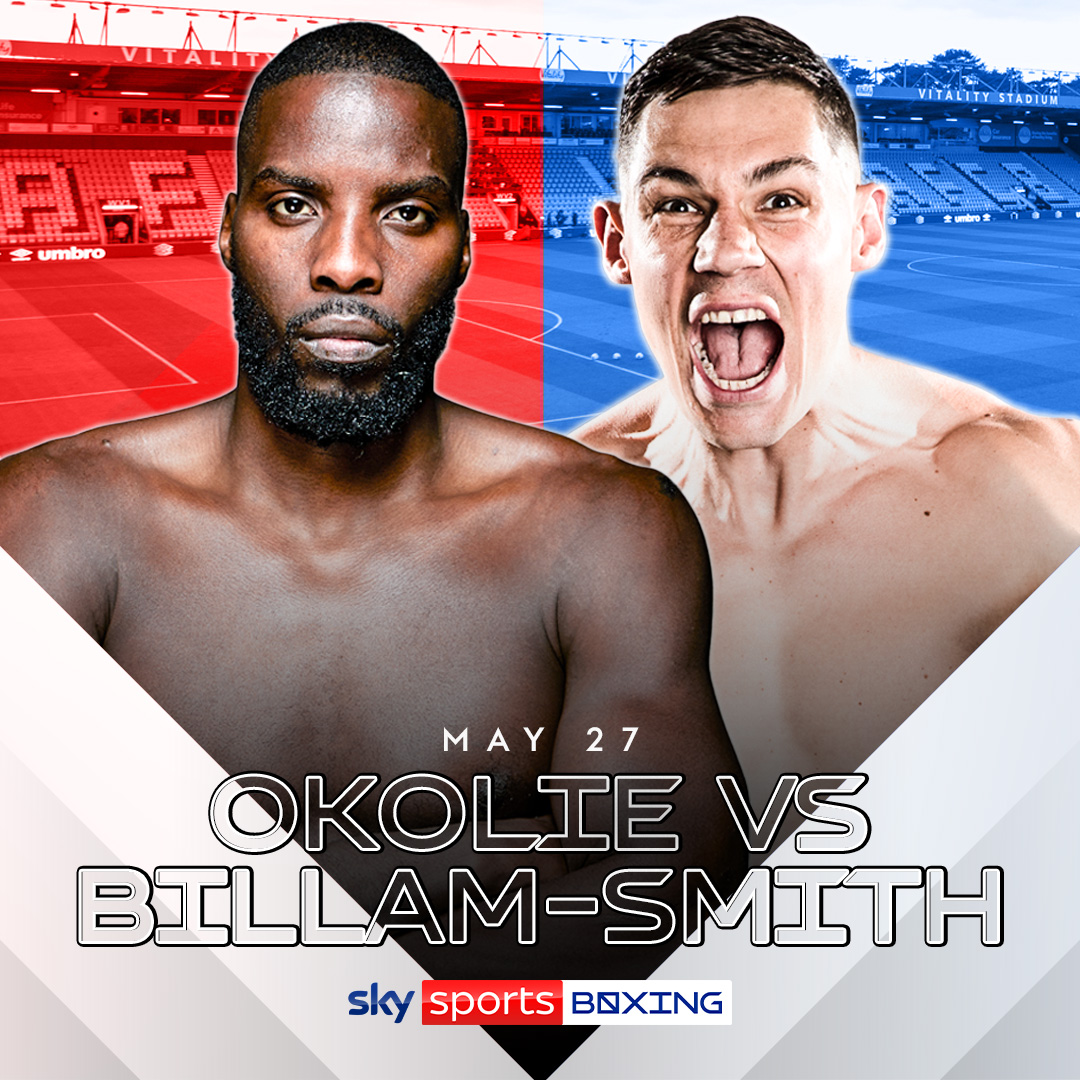 𝐅𝐈𝐆𝐇𝐓 𝐀𝐆𝐑𝐄𝐄𝐃! Lawrence Okolie will defend his WBO Cruiserweight title on May 27 against Chris Billam-Smith at the Vitality Stadium 💥🍒 🤜 @Lawrence_tko | @ChrisBillam