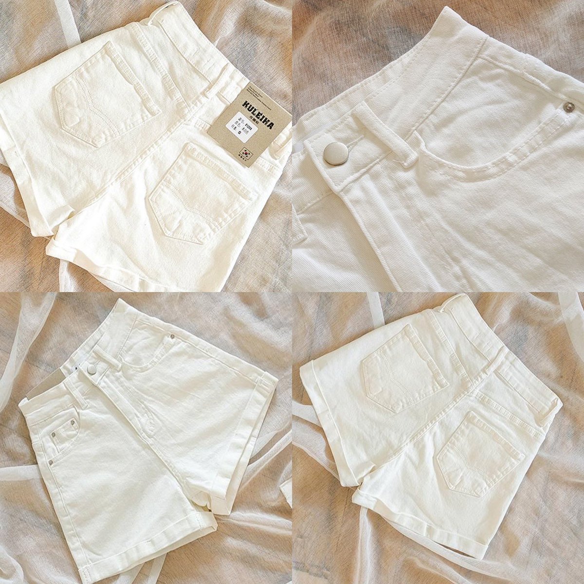 ยีนส์ขาวผ้าดีทรงดีม้ากกกก