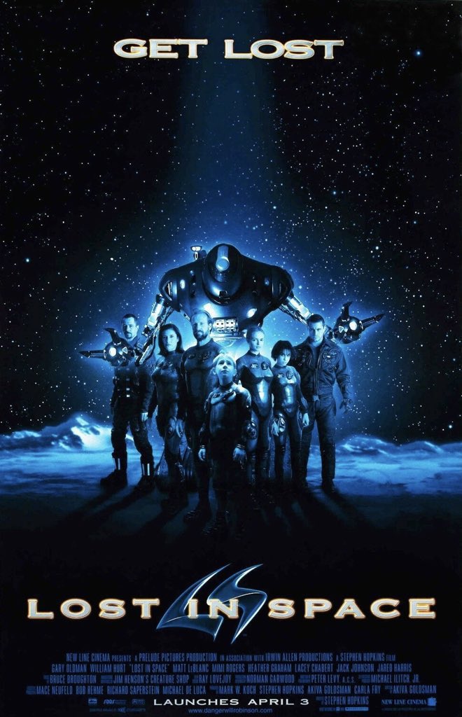 🎬MOVIE HISTORY: 25 years ago today, April 3, 1998, the movie ‘Lost in Space’ opened in theaters!

#WilliamHurt #MimiRogers #HeatherGraham #LaceyChabert #JackJohnson #MattLeBlanc #GaryOldman #DickTufeld @JaredHarris #LennieJames #StephenHopkins