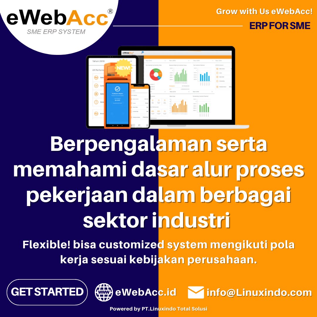 ewebacc's tweet photo. Berpengalaman serta memahami dasar alur proses pekerjaan dalam berbagai sektor industri dan flexible customized system mengikuti pola kerja sesuai kebijakan perusahaan Anda.  

#eWebAcc #ERP #Accounting #Finance #ERPforSME #SME #eWebHRIS #HRIS #HRD #Keuangan #Manufacturing https://t.co/wjNBq1zoEW