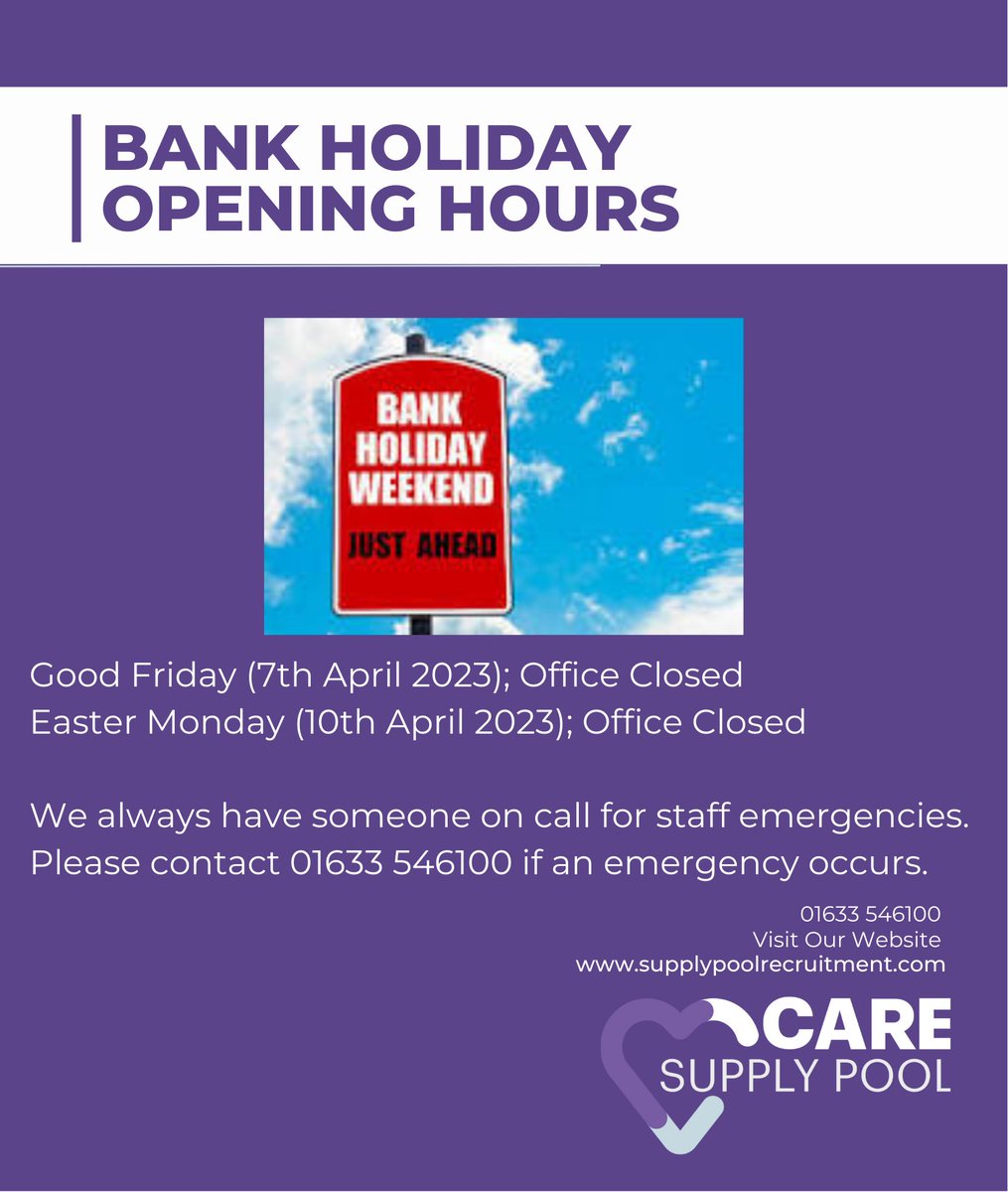 Bank holiday opening hours this Easter weekend. 

#easter #easterweekend #Easter2023 #newport #newportwales #WALES