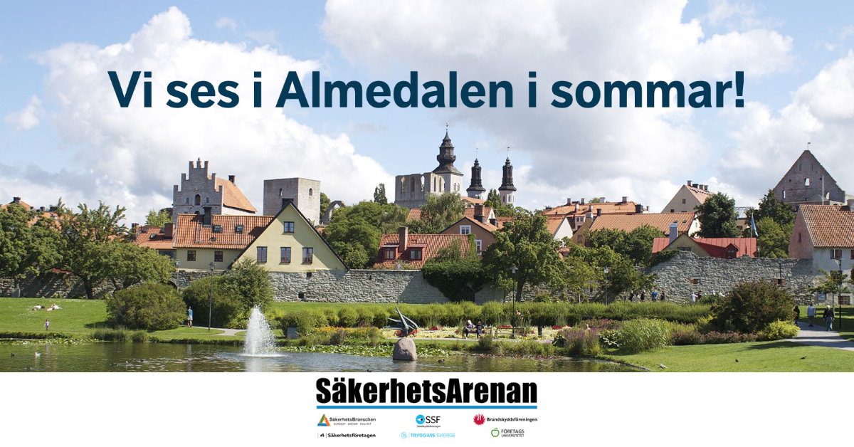 SSF_sverige's tweet photo. Under Almedalsveckan 2023 bildas Säkerhetsarenan, en ny mötesplats som ska belysa aktuella frågor kring trygghet och säkerhet – alltifrån totalförsvar och brottsförebyggande arbete till brandsäkerhet, cyberhot och kompetensförsörjning. Hoppas vi ses den 28-29 juni! https://t.co/wyeRfrJC9V