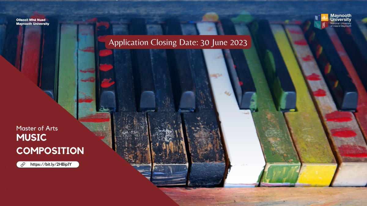 MU_PostGrad's tweet image. Seeking an educational environment to develop your individual #compositional  style? Construct a professional #portfolio  with the support of experienced #composers  with the MA in Music Composition at Maynooth University 
🔗 bit.ly/2HBip1Y