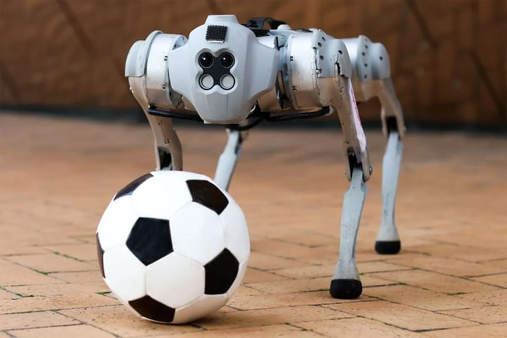 HYPEBEAST's tweet photo. #MIT's #Dribblebot can play soccer on different terrains. My dogs are shaking and so am I. https://t.co/htWJ9qgW06