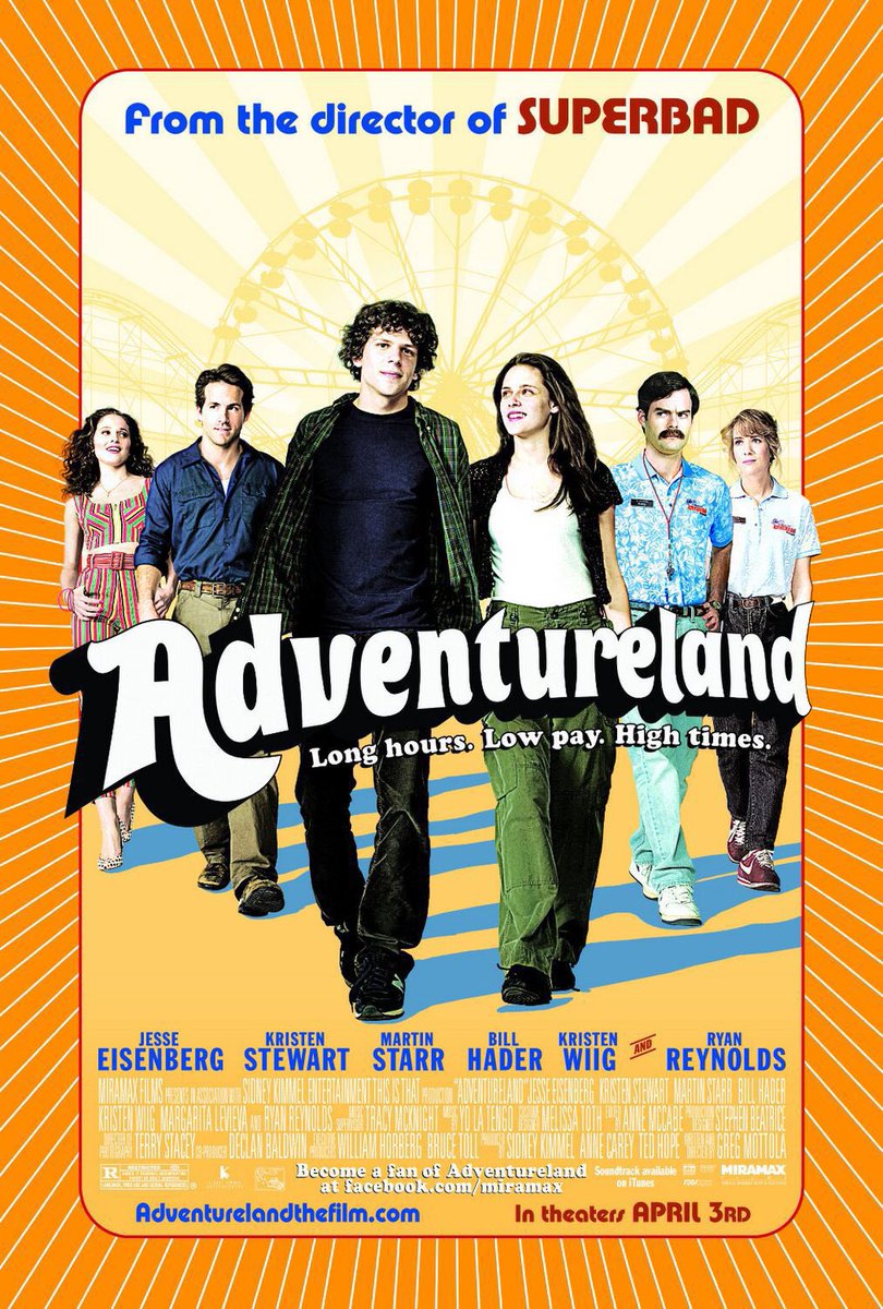 FilmNewsNos's tweet photo. 🎬MOVIE HISTORY: 14 years ago today, April 3, 2009, the movie ‘Adventureland’ opened in theaters!
#JesseEisenberg #KristenStewart #RyanReynolds #MartinStarr #MargaritaLevieva #KristenWiig #BillHader #MattBush #WendieMalick #JackGilpin #PaigeHoward #DanBittner #JoshPais https://t.co/obgxn0o1RO