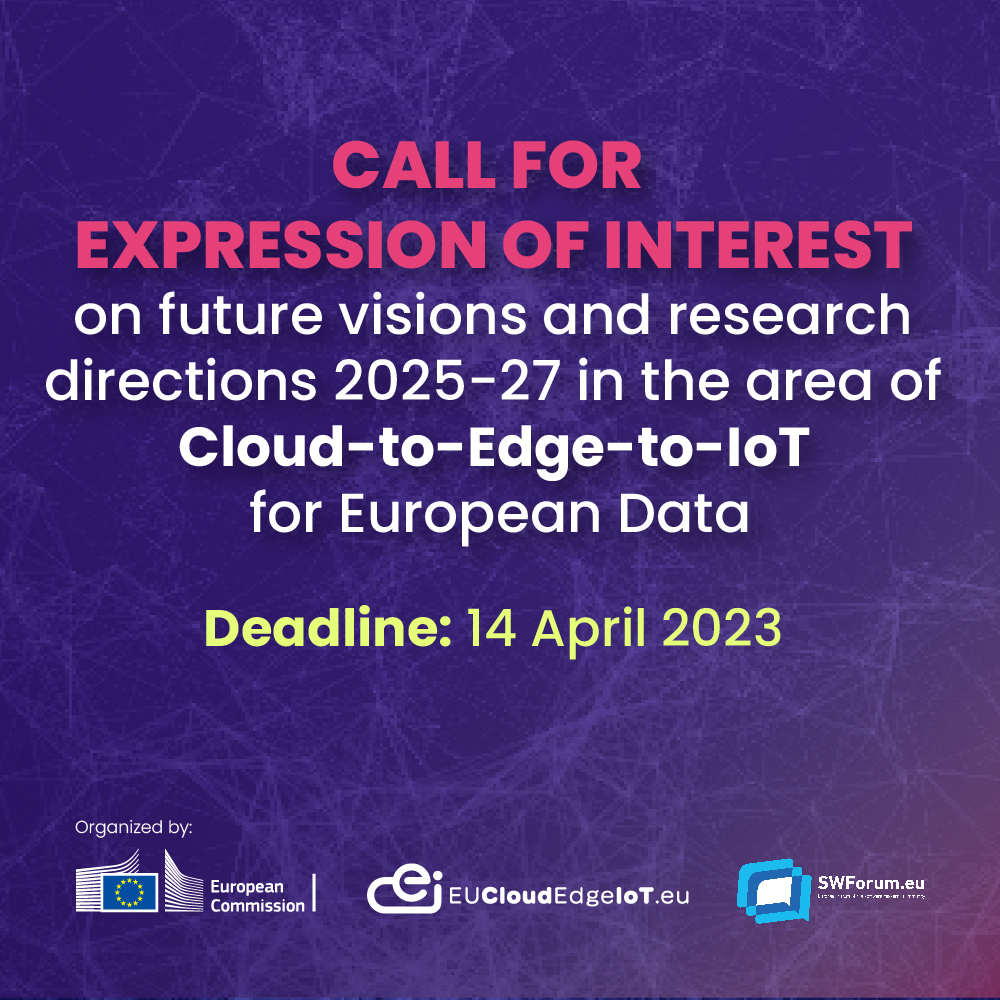 EU_CloudEdgeIoT's tweet photo. ⏰10 more days!
What are your future visions and research directions for #cloud #edge #IoT?
Impact the next research and policy agenda, and present your disruptive views on stage to @EU_Commission in Brussels: https://t.co/FAaxkH64MT
#computing #connectivity #AI #cybersecurity https://t.co/PsgqVMwS2X