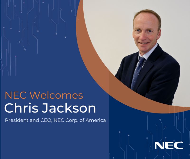 NEC_EMEA's tweet photo. Exciting news!🎉 Chris Jackson is named President & CEO of NEC Corporation of America and SVP for @NEC_corp, effective April 1, 2023. Chris will continue to lead NEC Europe while driving growth in the wider region. Congratulations, Chris! #NECCorp #Leadershipannouncement https://t.co/M3w4kzImMd