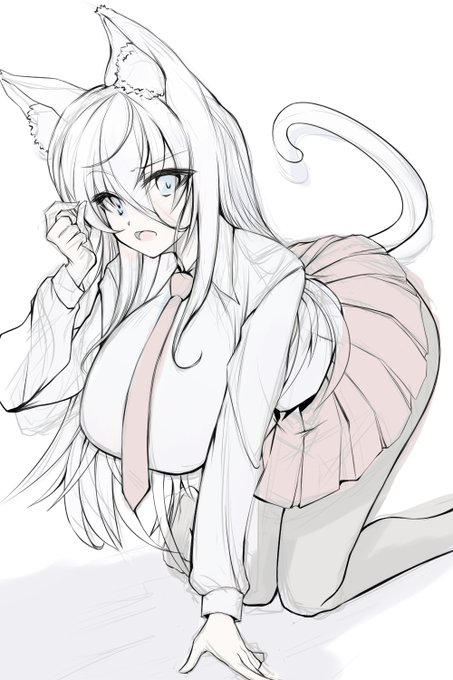 wipだよぉ
線画でき…右腕がおかしいな 