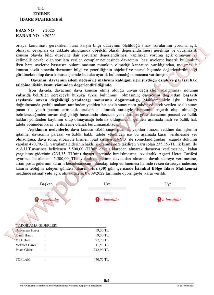 UNVAN DEĞİŞİKLİĞİ SINAVINDAN BAŞARISIZ SAYILAN MEMURUN KAZANILAN DAVASI.

Veri Hazırlama ve Kontrol İşletmeni, "Bilgisayar Mühendisi" ünvanı kadrosuna geçmek için yapılan sınavdan başarısız sayılması işleminin iptali.

#unvandeğişikliği #unvansınavı #memur