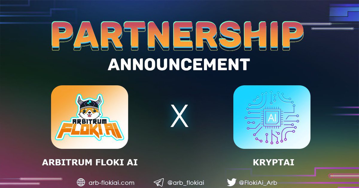 We are super excited to announce our partnership with @FlokiAi_Arb 

#ArbFloki AI  bot tool, you can get instant answers to all your queries related to crypto trading, investment, and more.

Hope together both the community grow. Thanks #kryptai