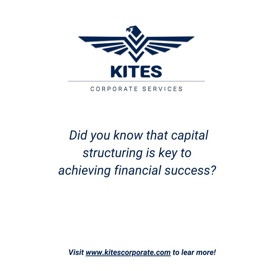 kitescorporate's tweet image. By finding the right balance between debt and equity financing, you can minimize costs, optimize tax liabilities, and manage risk effectively. Let us help you establish a sound capital structure for your business today!

#capitalstructuring #financialsuccess #businessowners