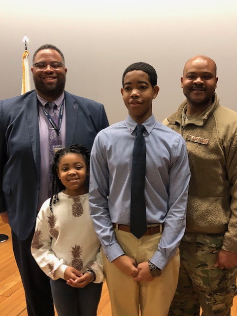 Helen Fort student Joseph Hubbard was recognized as Joint Base McGuire-Dix-Lakehurst’s Fort Dix Youth of the Year at the Month of the Military Child Proclamation Signing at the McGuire AFB Library on Monday. Congressman Andy Kim served as the keynote speaker. Pemberton Pride!