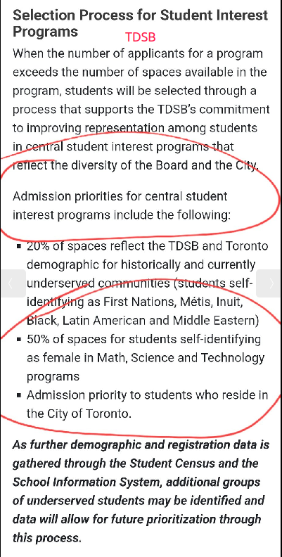 dyellowkl's tweet image. @tdsb central high school policy violates human rights based on gender. University: "Gender is not used for admission decisions,it violates the spirit of human rights legislation!" #TDSB #Tdsbparents #HumanRights #GenderEquality #onted #cdned @Sflecce @tdsbparents @GuardiansVOTE