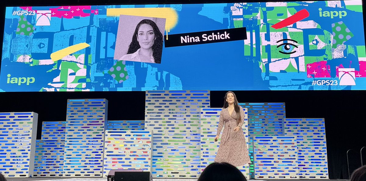 christinayiotis's tweet image. IAPP - International Association of Privacy Professionals Global Summit #GPS23 Opening Keynote by Nina Schick, Author, Entrepreneur, Advisor Specialising in Generative AI/Founder, Tamang Ventures #GenerativeAI #FoundationalModel #StableDiffusion #ChatGPT @PrivacyPros @NinaDSchick