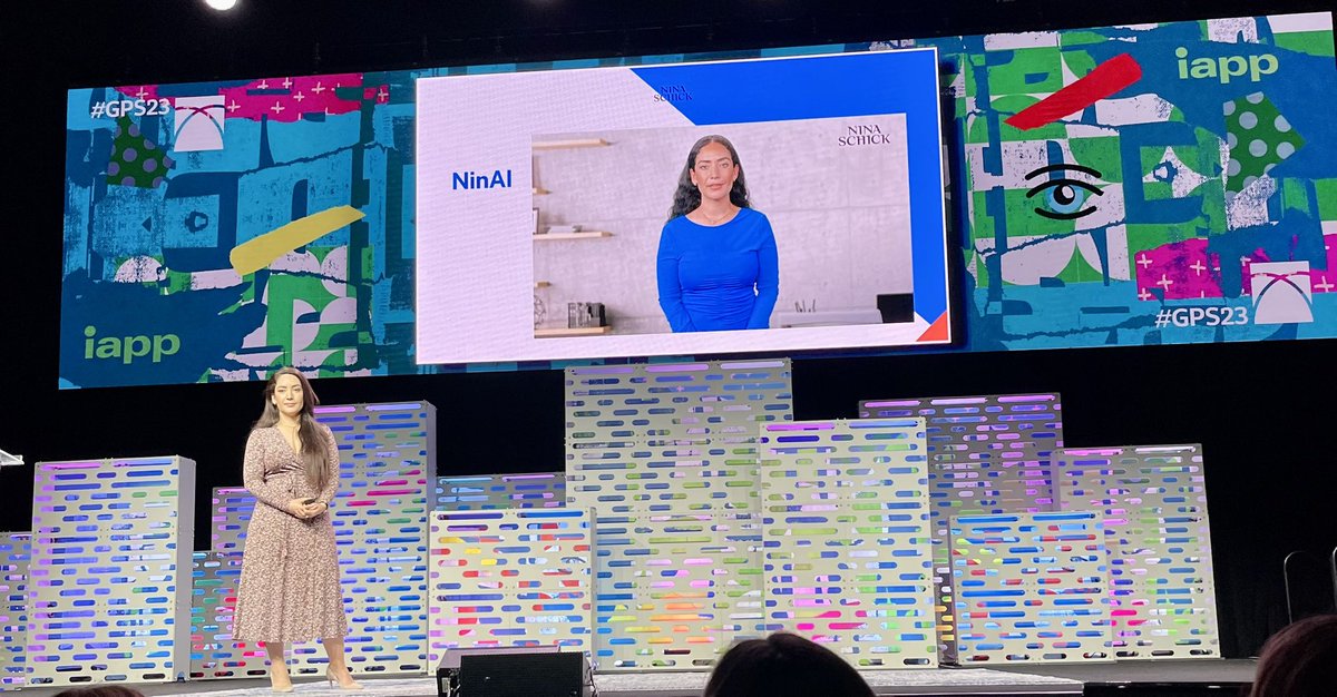 christinayiotis's tweet image. IAPP - International Association of Privacy Professionals Global Summit #GPS23 Opening Keynote by Nina Schick, Author, Entrepreneur, Advisor Specialising in Generative AI/Founder, Tamang Ventures #GenerativeAI #FoundationalModel #StableDiffusion #ChatGPT @PrivacyPros @NinaDSchick