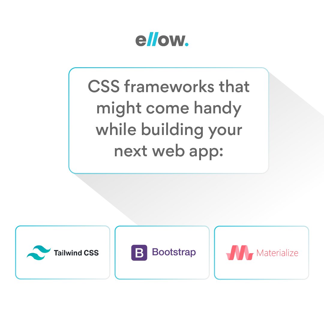 EllowTalents's tweet image. 💡 Attention web app developers! Check out these three #CSSframeworks that could be super useful for your next project! 💻
#webdevelopment #programming #coding #codinglife #programmers #developer #webdeveloper #CSS #HTMLDeveloper #SoftwareDeveloper #Ellow