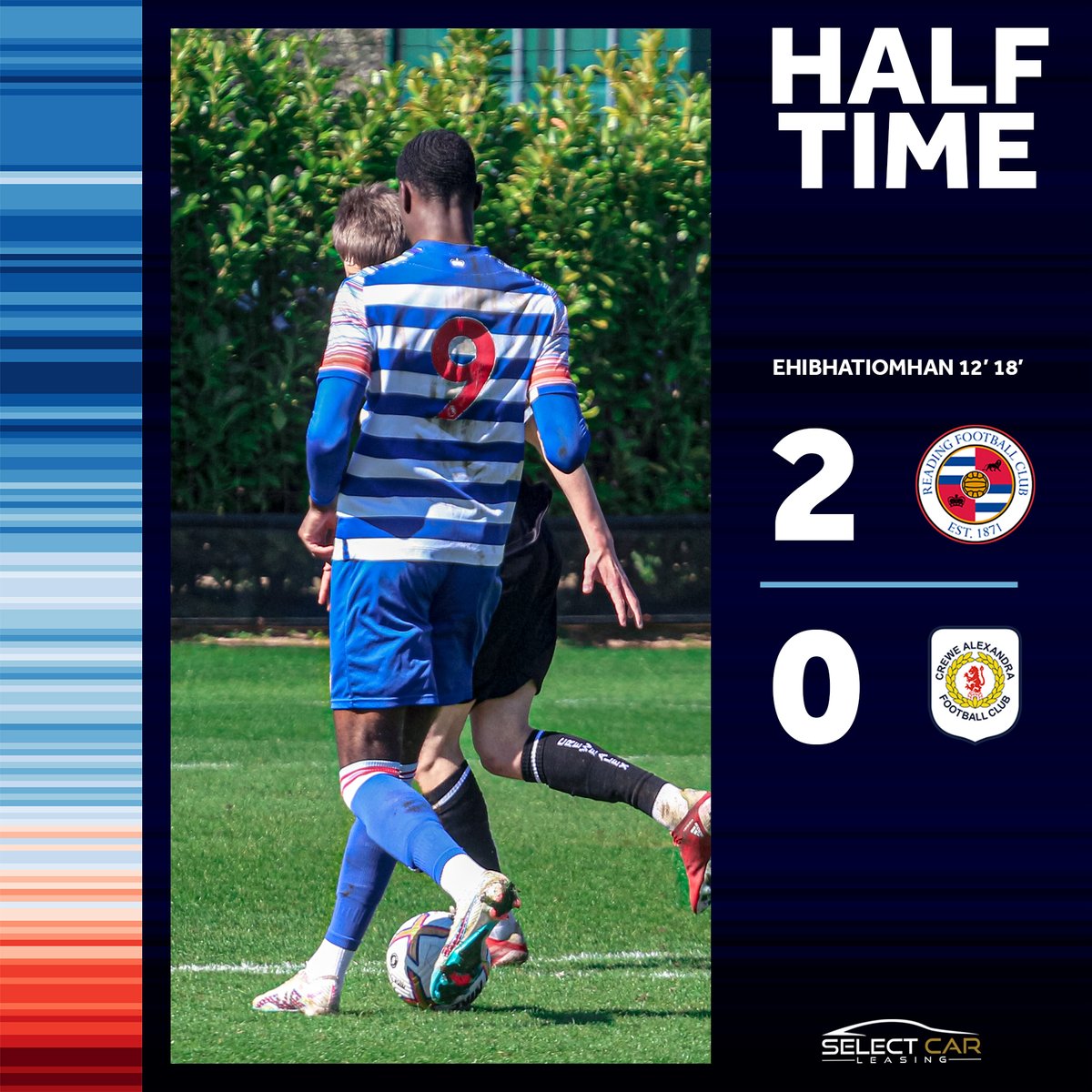 𝐇𝐀𝐋𝐅 𝐓𝐈𝐌𝐄 | Reading U21 2-0 Crewe Alexandra U21

#RFCU21 lead at the break thanks to a Kelvin Ehibhatiomhan brace.  

#PDL