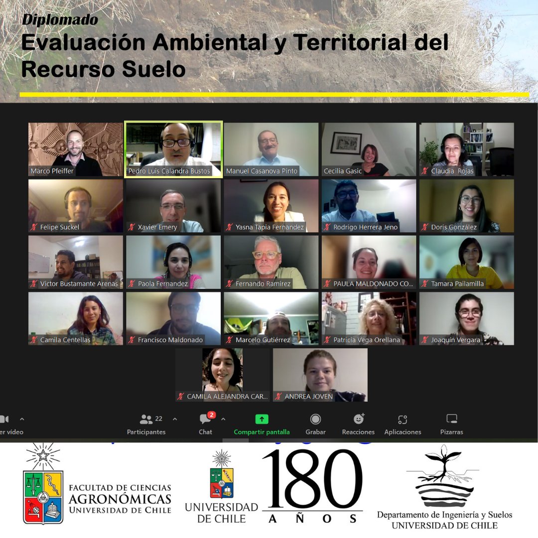 agronomiauchile's tweet photo. Ayer dimos inicio al  diplomado de extensión en “Evaluación Ambiental y Territorial del Recurso
Suelo” dependiente del Departamento de Ingeniería y Suelos, de nuestra Facultad.👏👏👏 

#agronomiauchile https://t.co/jvjGdYBtdn