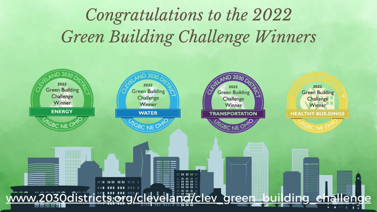 Cle2030District's tweet image. We're pleased to announce the 2022 Green Building Challenge winners! These were exemplary new construction and renovation projects in NE Ohio. Congrats to all the winners! Read the review:
2030districts.org/cleveland/clev…