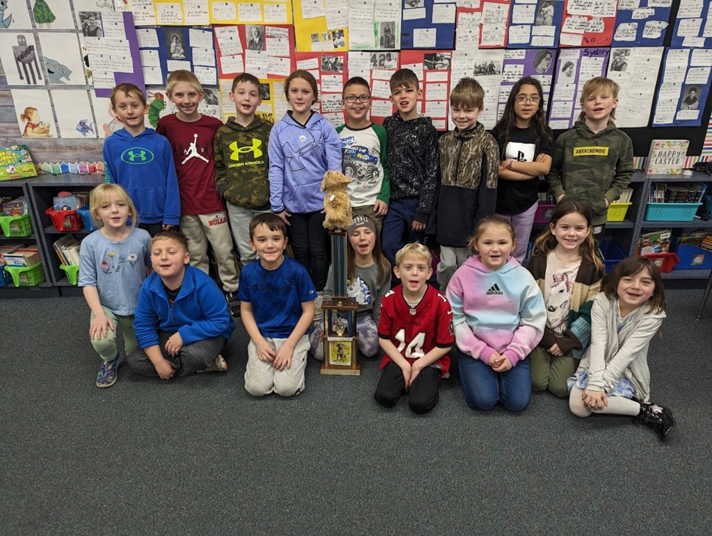 Congratulations to Ms. Volkening's class for winning the Chapter 17 trivia question!!!  The question was "What technological wonder did Stumpy like the best of all?"  The answer was "The television."  #gkcogs #kesisthebest