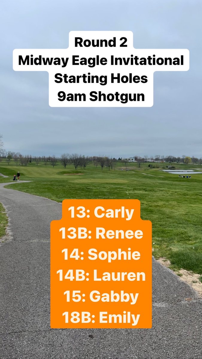 The Lady Bears are 10 shots out of 3rd so we have some ground to make up! Renee is 3 shots out of 1st and Carly is 5 shot out of 1st! Follow along for updates! #rollbears🐻