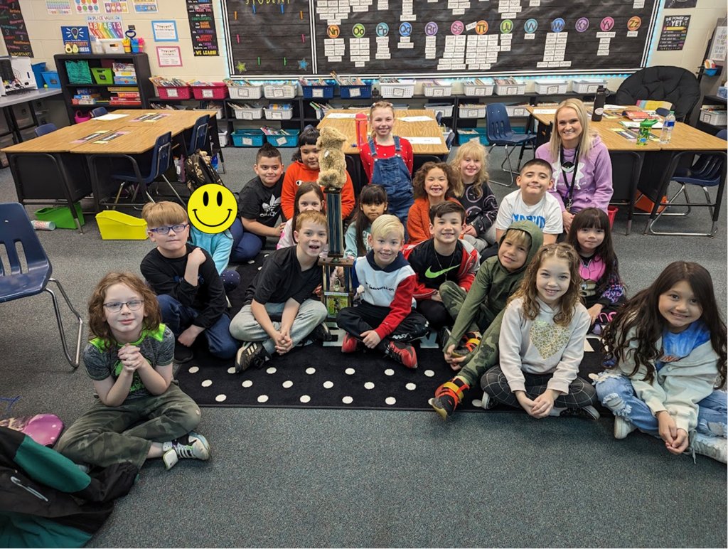 Congratulations to Mrs. Marks' class for winning the Chapter 19 trivia question!!!  The question was "Who can now catch a frisbee?"  The answer was "Bottom."  #gkcogs #kesisthebest