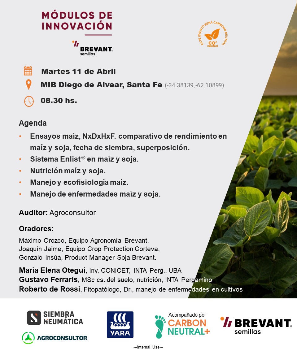 AgroconsultorSA's tweet photo. ¡En una semana nos vemos acá!  🌽🌱

Te esperamos en una nueva recorrdida en el #MIBDiegoDeAlvear para seguir haciendo una #AgriculturaConTodo. 

🛣📍https://t.co/a6KaM04jS4

📝 Inscripción 👇 
https://t.co/Ei5FTJkp38

@BrevantSemillas @YaraArgentina https://t.co/zJhviv97g7