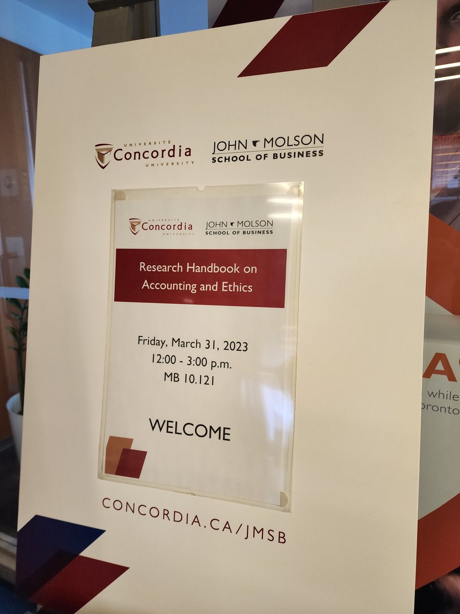 Charles Cho (@charlescho7705) on Twitter photo The Research Handbook on Accounting and Ethics was officially launched last Friday <a href="/jmsbconcordia/">John Molson School of Business</a> and is now available here: rb.gy/bk5ls!
<a href="/SchulichSchool/">Schulich School of Business</a> <a href="/SchulichCOERB/">COERB</a> <a href="/fsaulaval/">FSA ULaval</a> <a href="/IDEA_ULaval/">Institut d'éthique appliquée de l'Université Laval</a> <a href="/csearUK/">CSEAR UK</a> <a href="/AARNetwork/">AARN</a> @AccForImpact <a href="/EAA_ARC/">EAA</a> <a href="/caaa_acpc/">CAAA</a> <a href="/aaahq/">American Acctng Assn</a> The Research Handbook on Accounting and Ethics was officially launched last Friday <a href="/jmsbconcordia/">John Molson School of Business</a> and is now available here: rb.gy/bk5ls!
<a href="/SchulichSchool/">Schulich School of Business</a> <a href="/SchulichCOERB/">COERB</a> <a href="/fsaulaval/">FSA ULaval</a> <a href="/IDEA_ULaval/">Institut d'éthique appliquée de l'Université Laval</a> <a href="/csearUK/">CSEAR UK</a> <a href="/AARNetwork/">AARN</a> @AccForImpact <a href="/EAA_ARC/">EAA</a> <a href="/caaa_acpc/">CAAA</a> <a href="/aaahq/">American Acctng Assn</a>
