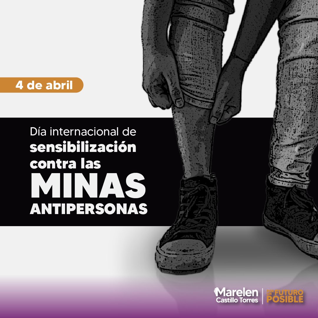 CastilloMarelen's tweet photo. El Día de la Sensibilización contra las Minas Antipersonas nos recuerda la importancia de tomar medidas para prevenir el uso de estas armas y proteger a las comunidades que están en riesgo. Debemos trabajar juntos por #UnFuturoPosible para garantizar un lugar seguro para todos. https://t.co/CLOF8LCkcY