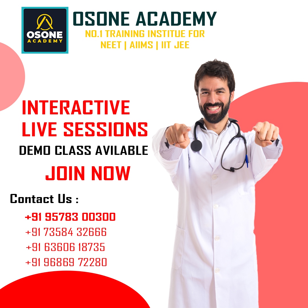 osoneacademy's tweet image. Get ready for the interactive live sessions from Osone NEET Academy at our centers in Nagercoil and Namakkal. You can avail of the demo classes before joining us.
For admission: Call- +919578 300 300 info@osoneneetacademy.com 
#neet #aiims #mbbs #medical #neetpreparation