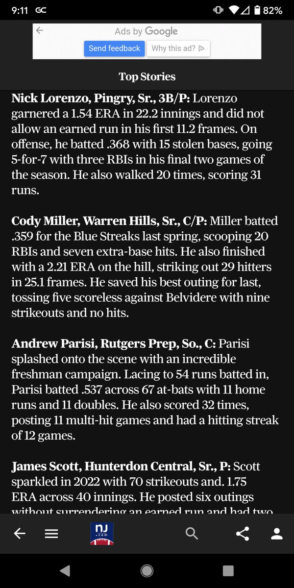 Our senior captain got recognized as a "Difference Maker" in the nj. com Skyland Conference preview article! ⚡⚾