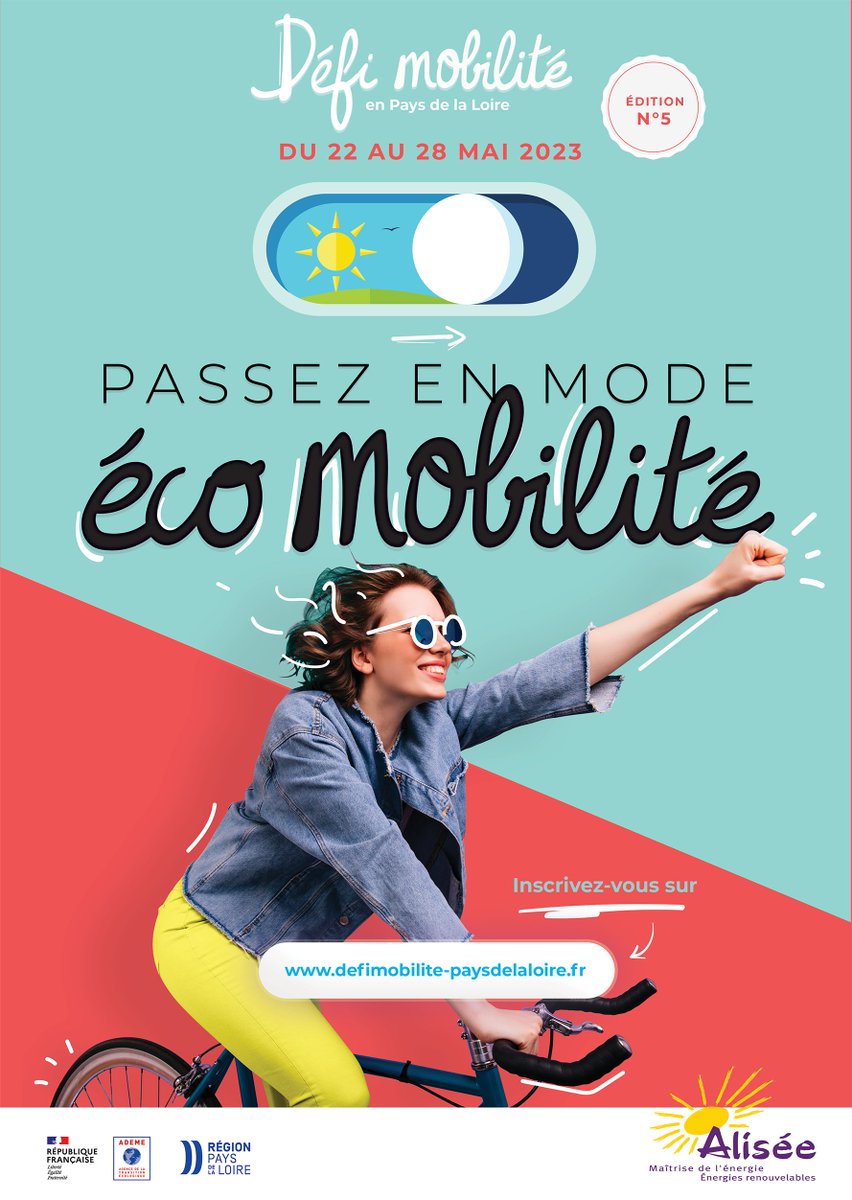 guebriant's tweet photo. Le #defimobilite des Pays de la Loire revient du 22 au 28 mai. Objectif : se mobiliser collectivement pour redécouvrir les usages de la #mobilite sur les trajets domicile-travail.
Et si vous motiviez vos supérieurs, collègues ou amis à relever le défi ? https://t.co/SJZPAEQohH