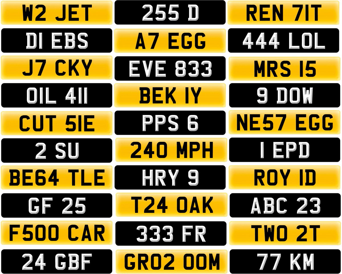 The perfect gift for someone or yourself!
Cherished Registration Numbers  - Over 400 Plates brightwells.com/timed-sale/5406
Bidding closes TOMORROW from 12 noon
For more information:
Call 01568 611122
Email cherishedplates@brightwells.com
#perfectgift #Dvla #numberplates #auction