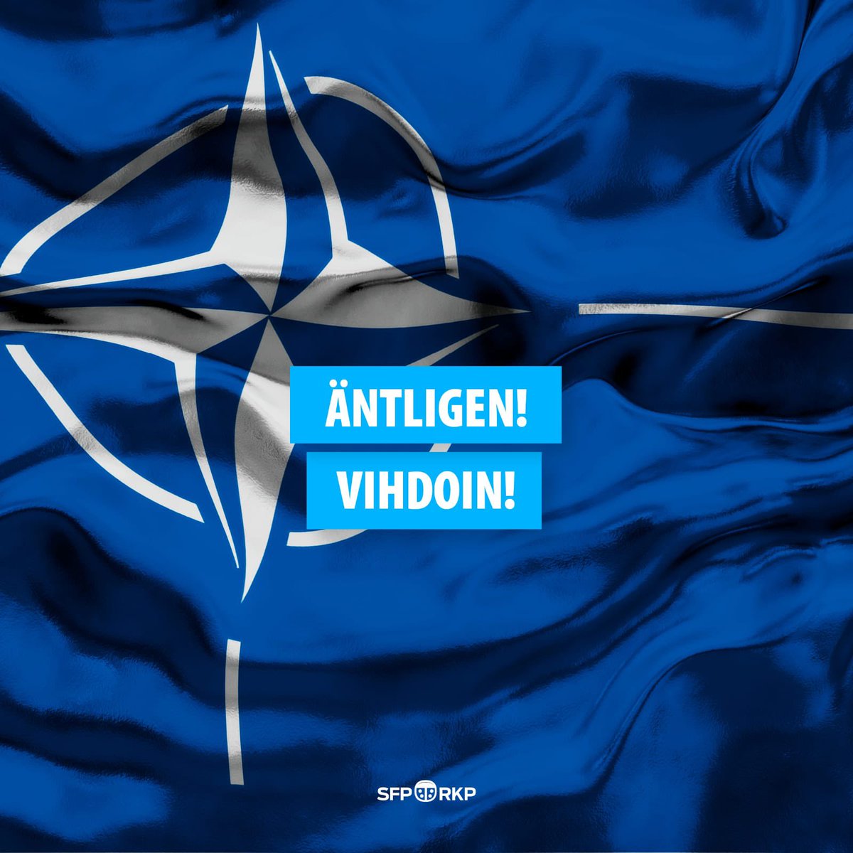 SFP:s <a href="/sfprkp/">SFP • RKP</a> långsiktiga mål om Finlands Nato-medlemskap har gått i uppfyllelse. Aldrig mera ensam!

Tänään Suomen lippua nostetaan salkoon Naton päämajassa Brysselissä. RKP:n pitkäaikainen tavoite Suomen Nato-jäsenyydestä on toteutunut. Ei koskaan enää yksin! #NATO