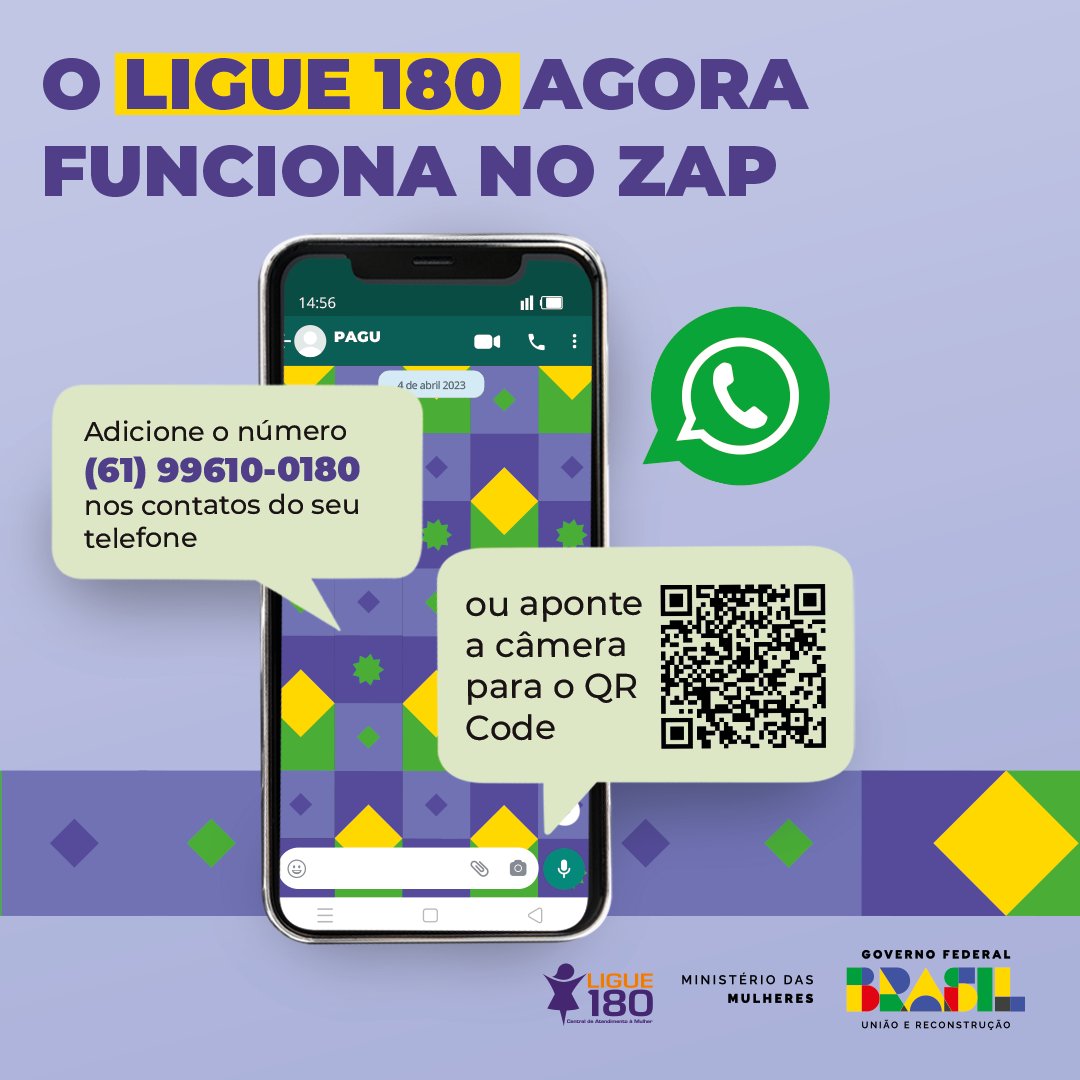 O Ministério das Mulheres e a <a href="/Meta/">Meta</a>, empresa que administra o <a href="/WhatsApp/">WhatsApp</a>, fecharam uma parceria para garantir atendimento gratuito e 24h em Canal exclusivo para mulheres vítimas de violência ou em busca de informações e orientações. 🧶