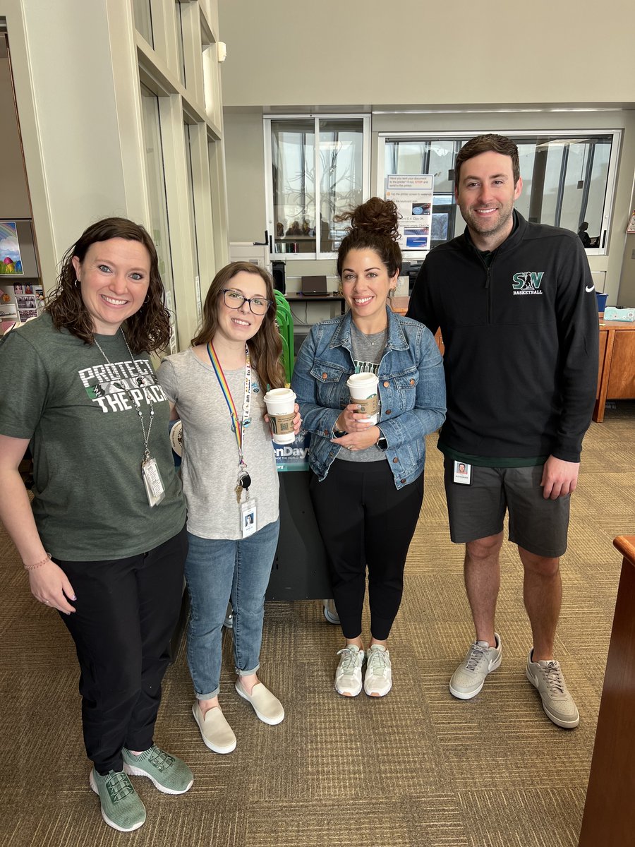 We have the best admin!  Thanks for celebrating us today and supporting us always ❤️ #bvlibrary #NationalSchoolLibrarianDay