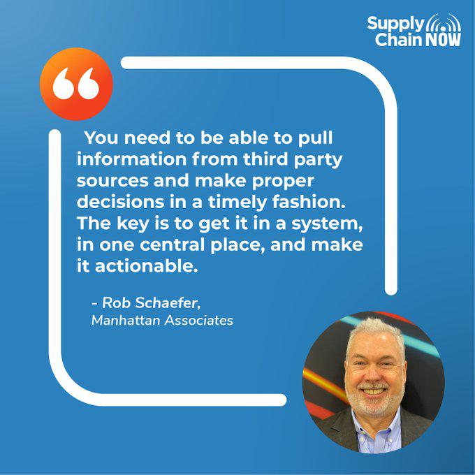 In this conversation, Rob Schaefer and Bryant Smith from <a href="/ManhAssocNews/">Manhattan Associates</a> join <a href="/_supplychainnow/">Supply Chain Now</a> to discuss 3 top supply chain trends: labor shortages, operational costs vs. service levels, and digitization. 

Check it out: ow.ly/ogU2104Bpee

#supplychain #supplychaintech