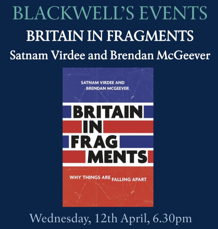 Manchester University Press (@manchesterup) on Twitter photo Join us for the FREE launch event next week at <a href="/BlackwellsMcr/">BlackwellsManchester</a>! The authors will be in conversation with <a href="/hewitt7_jenster/">Dr. Jenny Hewitt</a> (<a href="/uomsoss/">UoM School of Social Sciences</a> <a href="/MCRSociology/">Uni Manchester Sociology @uomsociology.bsky.social</a>).
All welcome, especially <a href="/britsoci/">The BSA</a> delegates!
Free refreshments will be provided.
Join us: eventbrite.co.uk/e/britain-in-f… Join us for the FREE launch event next week at <a href="/BlackwellsMcr/">BlackwellsManchester</a>! The authors will be in conversation with <a href="/hewitt7_jenster/">Dr. Jenny Hewitt</a> (<a href="/uomsoss/">UoM School of Social Sciences</a> <a href="/MCRSociology/">Uni Manchester Sociology @uomsociology.bsky.social</a>).
All welcome, especially <a href="/britsoci/">The BSA</a> delegates!
Free refreshments will be provided.
Join us: eventbrite.co.uk/e/britain-in-f…