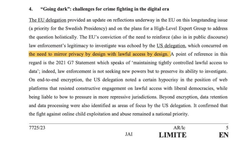 moritzkoerner's tweet image. ‼️ Leak ‼️

USA und EU wollen heimlich Hintertüren für verschlüsselte Software einführen.

Der Behördenzugriff soll bei der Softwareprogrammierung verpflichtend mitgedacht und eingebaut werden.

Damit wäre jeder Schutz der Privatsphäre verunmöglicht und unsere Grundrechte tot.