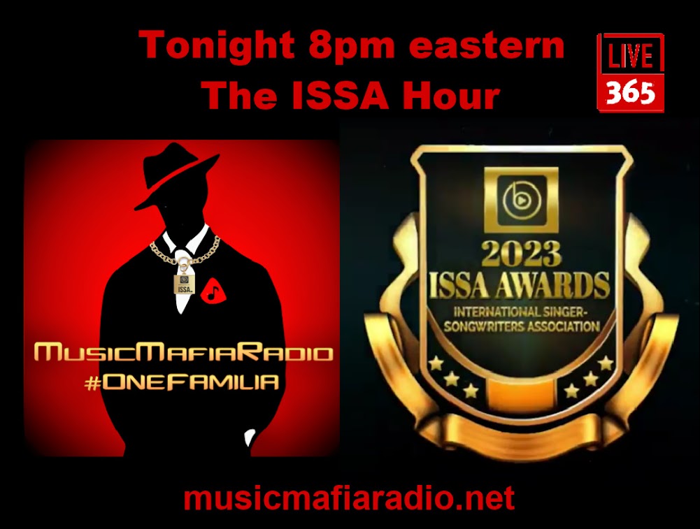 MusicMafiaRadio's tweet photo. ⭐️ Tonight at 8pm EST ~ The #ISSAHour Returns! 🎵🎉
@DebrisCozmic celebrates the MMR 2023 ISSA Awards Nominees in the US &amp; Intn'l categories with songs &amp; shoutouts! Meet us in the live chat to listen to fantastic music! #votedaily #issaparty #OneFamilia 🎧https://t.co/mcXzFt2l3F https://t.co/0OnZVzMmtG