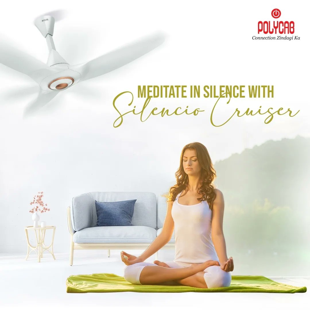 PolycabIndia's tweet photo. Polycab Silencio Cruiser is tastefully designed to blend with your interior and enhance the beauty of your home.
Visit the link:
https://t.co/3aJwDL5NTL
To know more.
#PolycabIndia #ConnectionZindagiKa #PolycabFans #Fans #FashionFans #Silencio #SilentFans #DesignerFans https://t.co/KQmvd01FXS