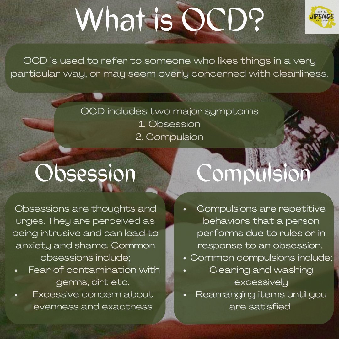 jipendewellness's tweet photo. OCD is also known as Obsessive-compulsive disorder. In mental health OCD can be scary, time consuming or impairing. Feel free to DM us to share your thoughts and tales or ask for help. https://t.co/WoM4e8Waz8